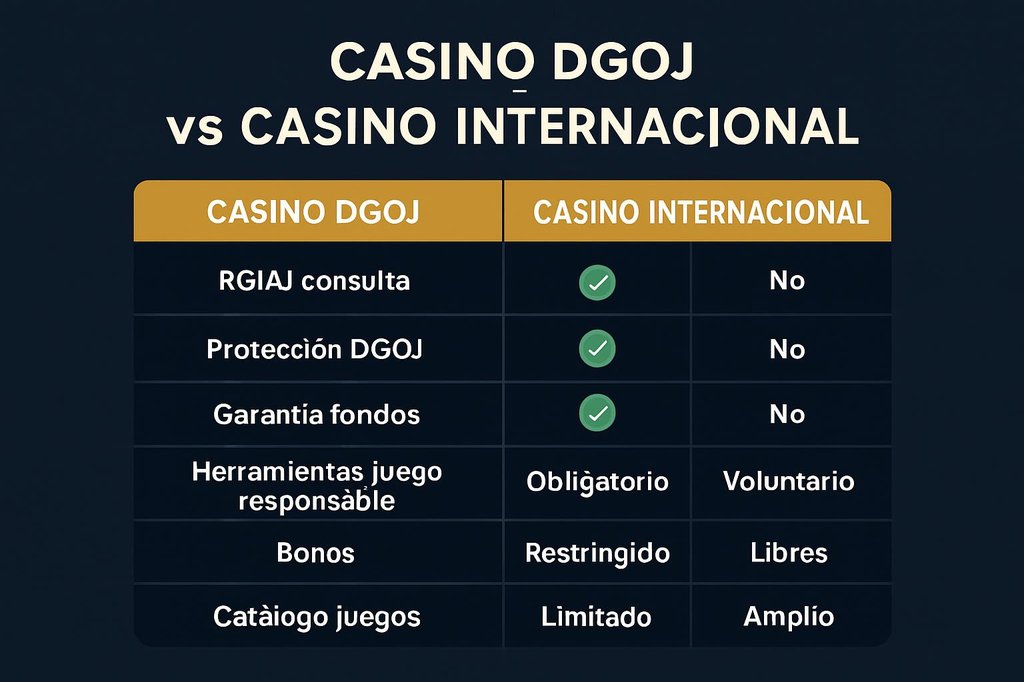 Comparativa casino DGOJ vs mundiales