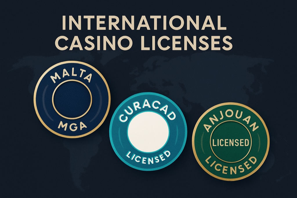 Licencias internacionales de casino: MGA, Curaçao, Anjouan