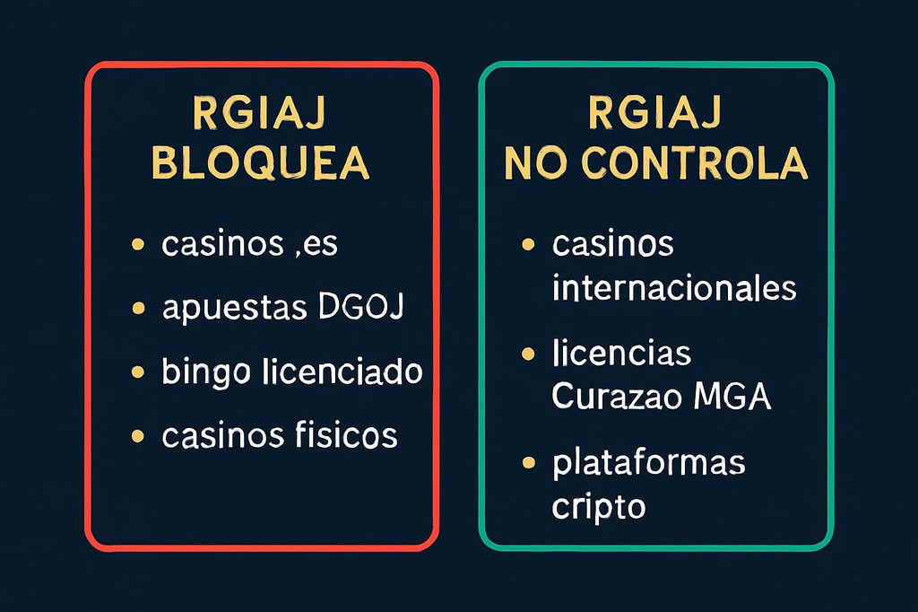 Qué bloquea el RGIAJ y qué no controla en España